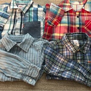 Kids Plaid and Striped Button Down Shirts
